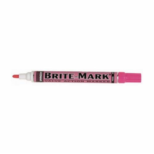 Dykem® BRITE-MARK® 84009 General Purpose Permanent Paint Marker, Medium Tip, Aluminum, Pink